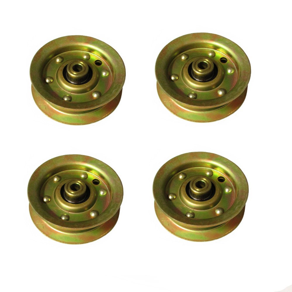 Qty 4: Flat Idler Pulleys
 Fits Poulan Replaces 104360X