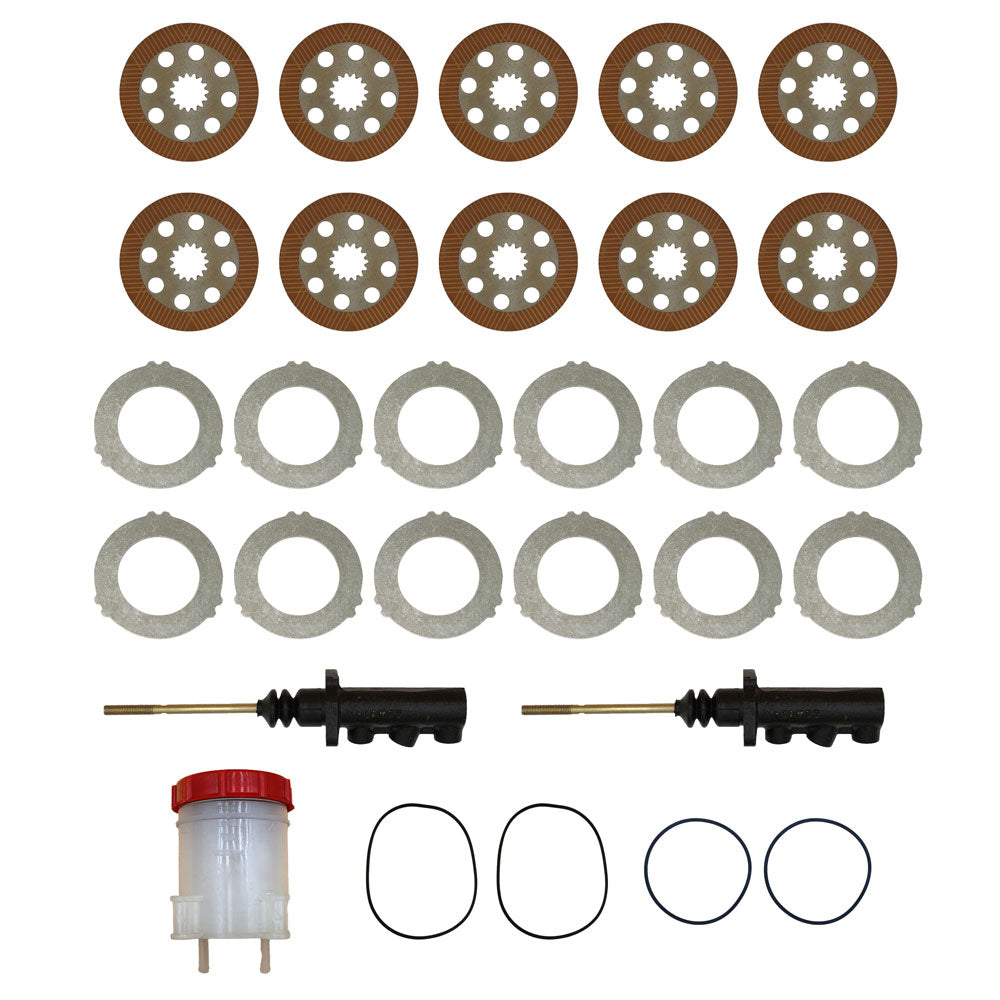 Brake Plate Set with Master Cylinder and Reservoir Fits JCB Replaces 126-00200