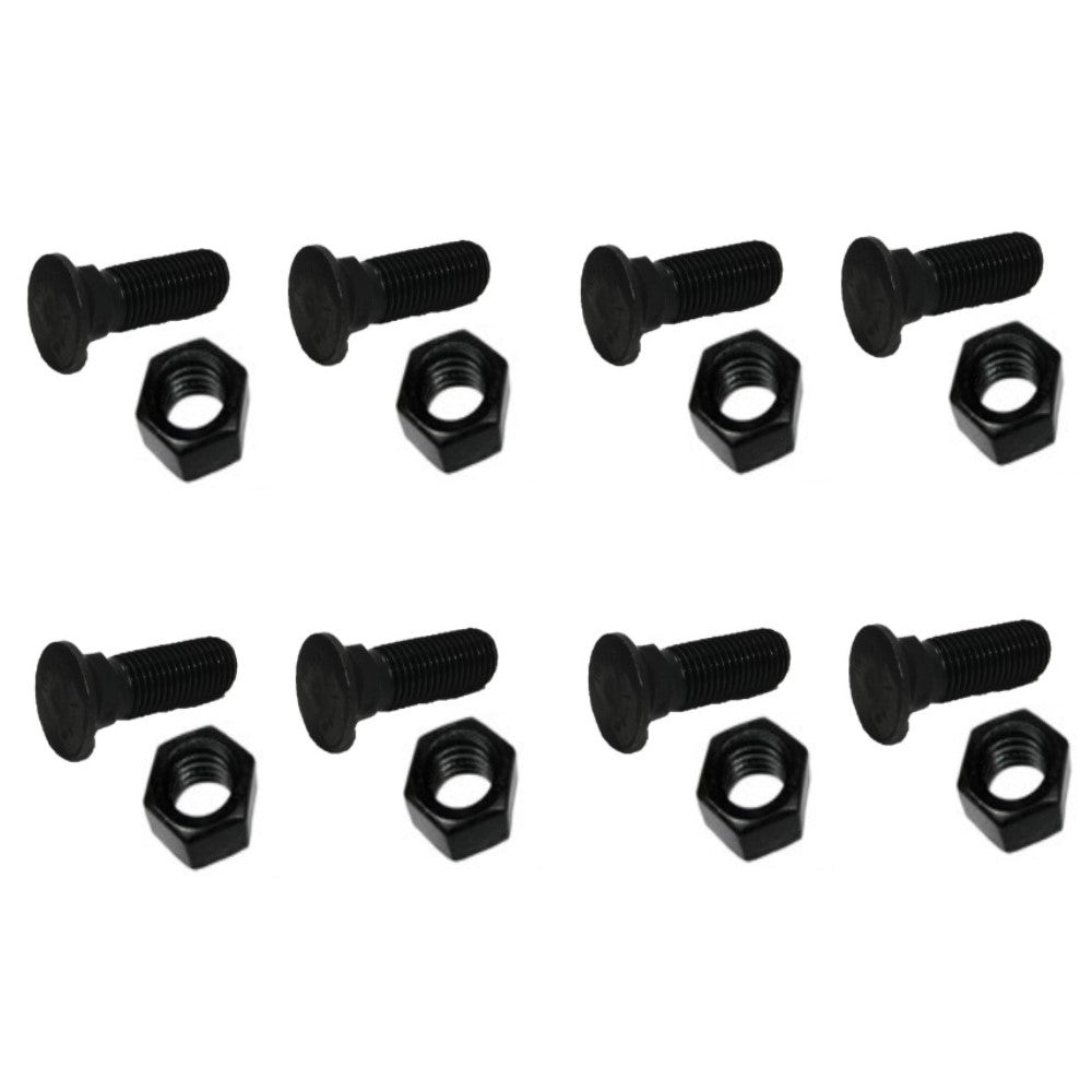 (8) Plow Bolt & Nut for Blades Cutting Edges 5/8-11x2 1/4 Grade 8 PM06705