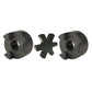 7/8" L095 Flexible 3-Piece L-Jaw Coupling Set with Buna-N NBR Rubber Spider