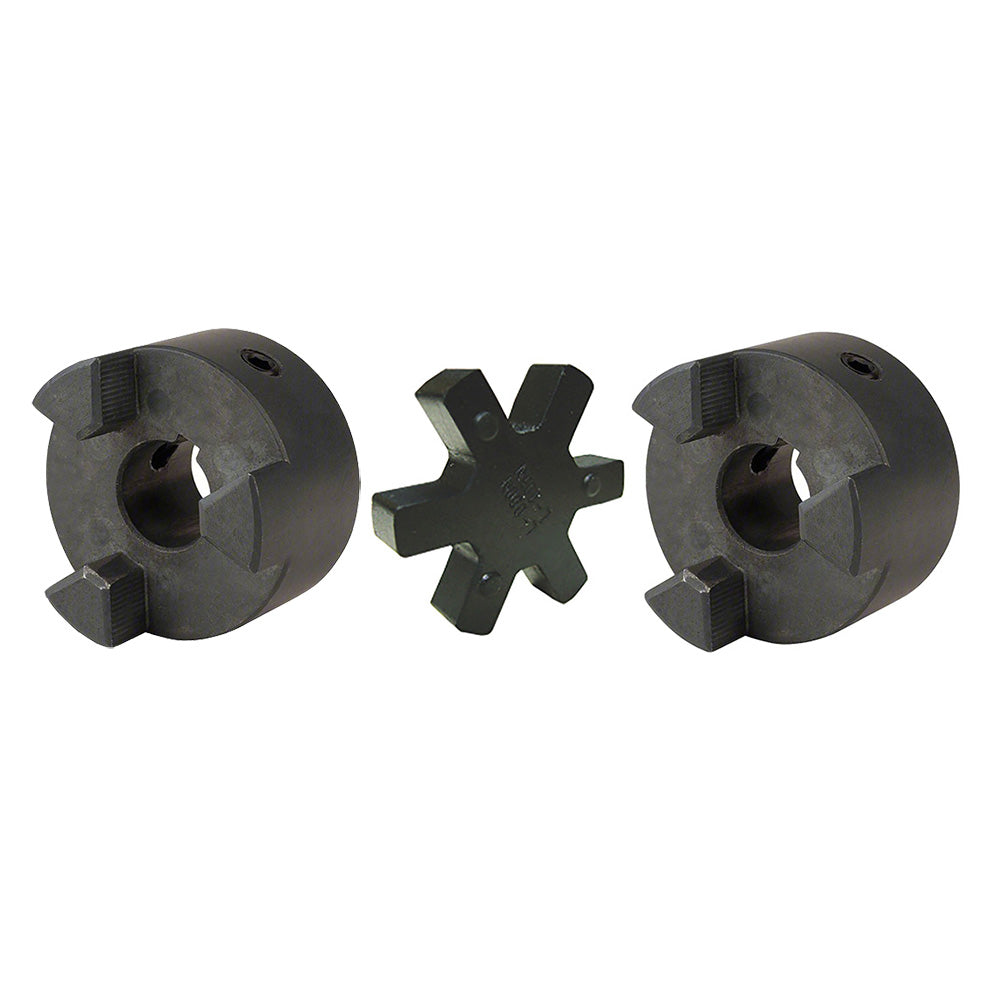 7/8" L095 Flexible 3-Piece L-Jaw Coupling Set with Buna-N NBR Rubber Spider