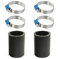 (2) Air Cleaner Hoses with (4) Hose Clamps  Fits Ford/New Holland