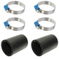 (2) Air Cleaner Hoses with (4) Hose Clamps  Fits Massey Harris Replaces 21327A