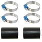 (2) Air Cleaner Hoses with (4) Hose Clamps  Fits Ford/New Holland