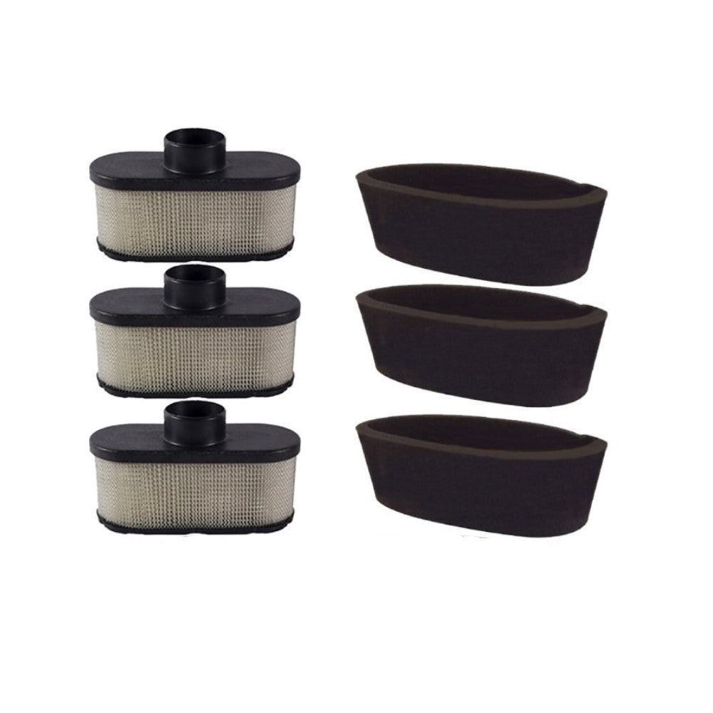 Qty 3: Air Filter & Pre Filter Kit Fits John Deere Replaces MIU12554