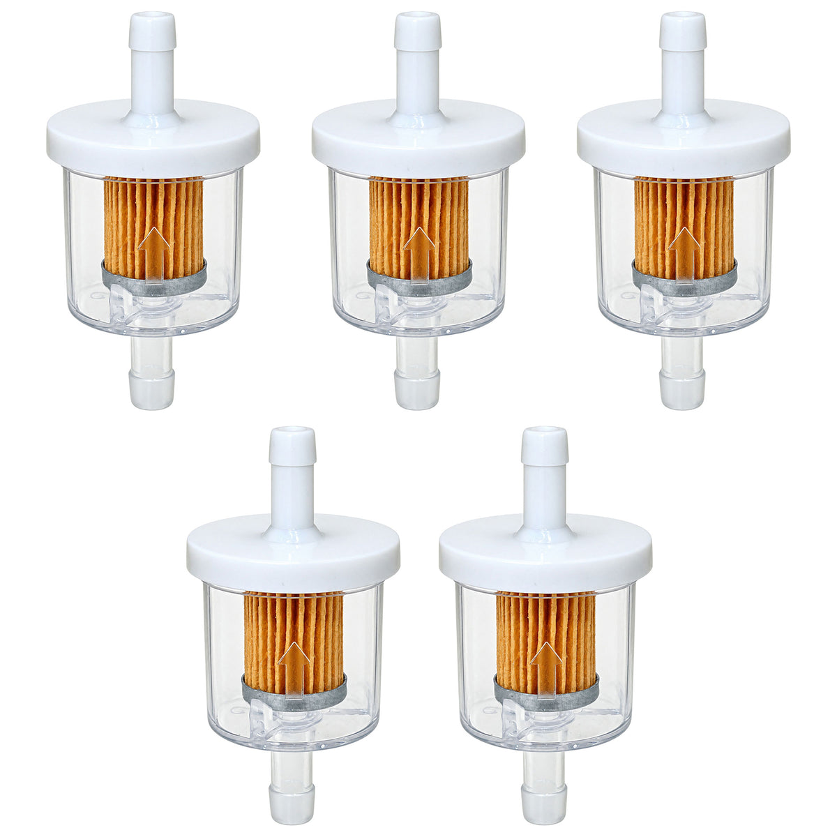 1/4" Small Engine Fuel Filter Lawn Mower Generator Fits Briggs/Fits Kawasaki 5 Pack