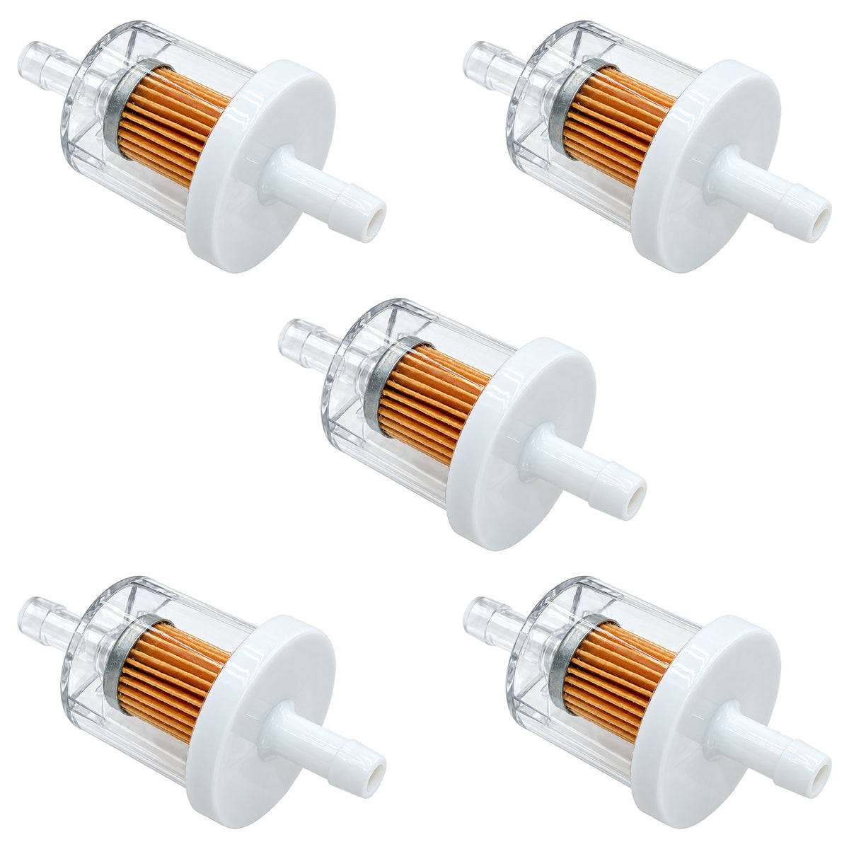 1/4" Small Engine Fuel Filter Lawn Mower Generator Fits Briggs/Fits Kawasaki 5 Pack