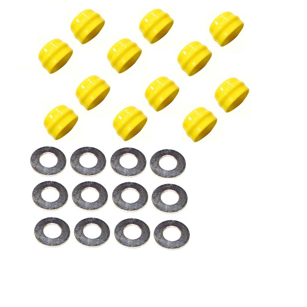 One New Set of 12: Wheel Bearing Caps w/Washer Fits John Deere