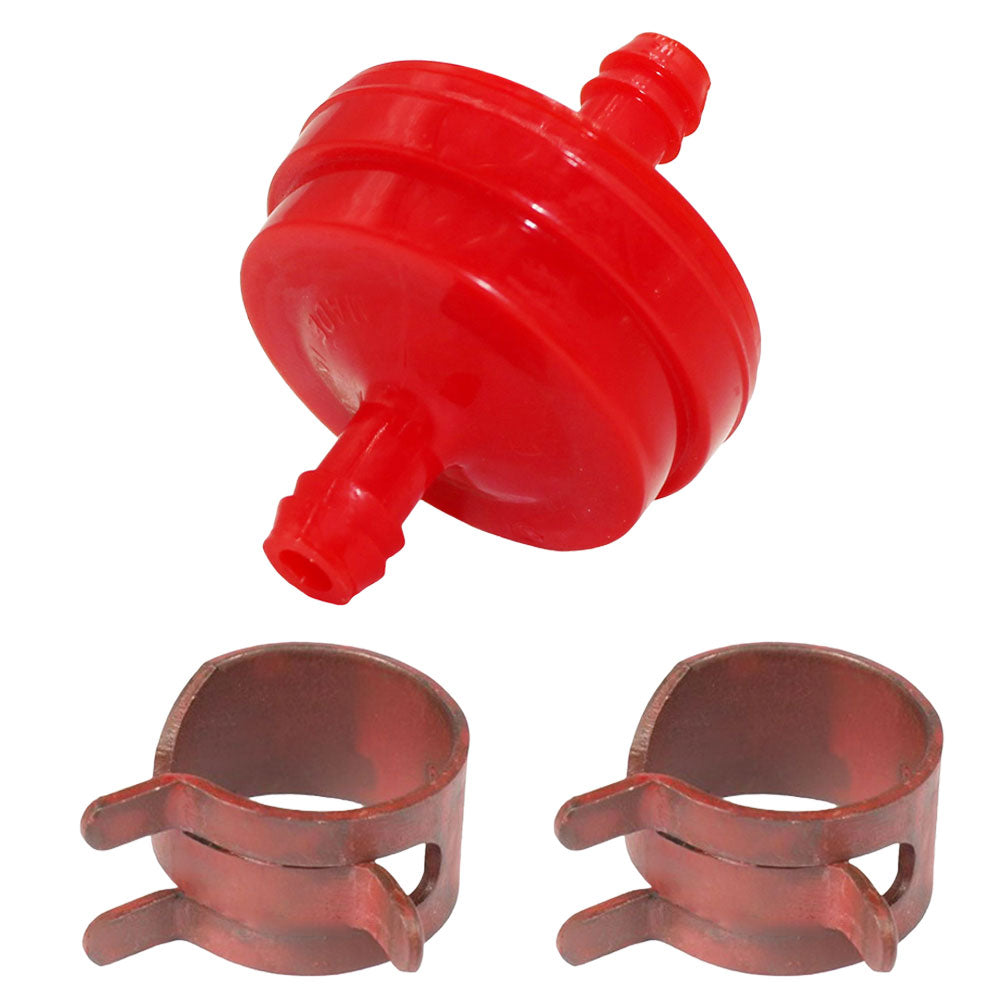 1 Fuel Filter and 2 Hose Clamps  Fits Cub Cadet Replaces 751-3013