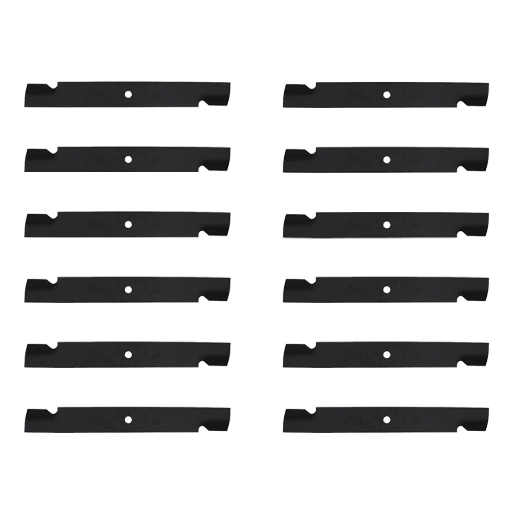 Qty 12: Notched High-Lift Mower Blade
 Fits Hustler Replaces 794685