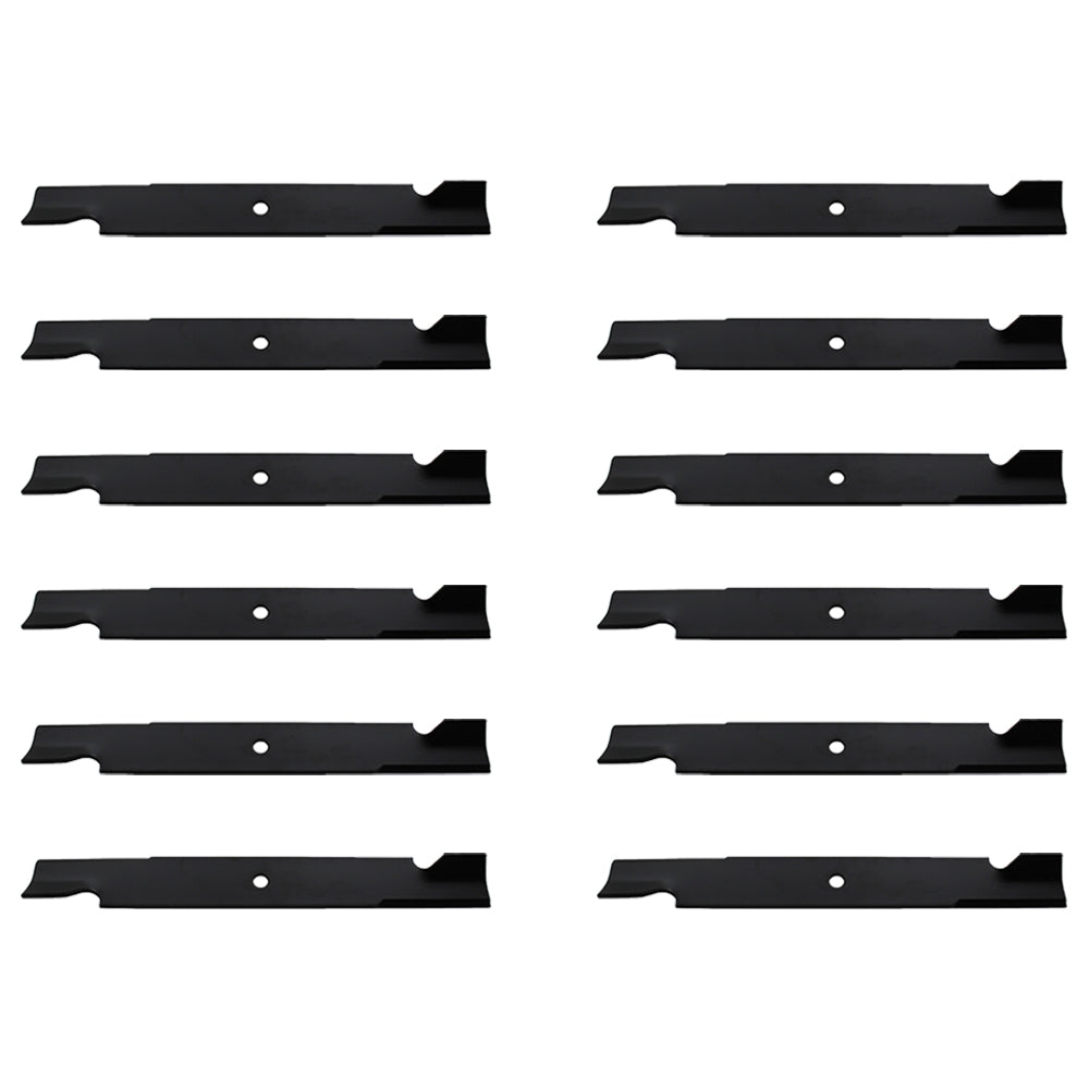 Qty 12: Notched High-Lift Mower Blade
 Fits Bunton Replaces PL7441