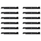 Qty 12: Notched High-Lift Mower Blade
 Fits Exmark Replaces 1-633483