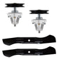 Mower Deck Spindle & OEM HL Type Blade Kit Fits Cub Cadet LT46 LX46 46" Deck