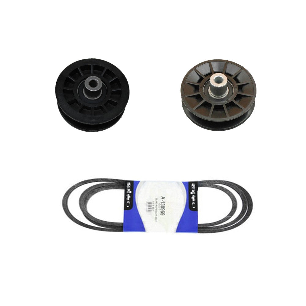 Deck Belt w/Pulleys 
 Fits Husqvarna Replaces 130969 Made with Aramid