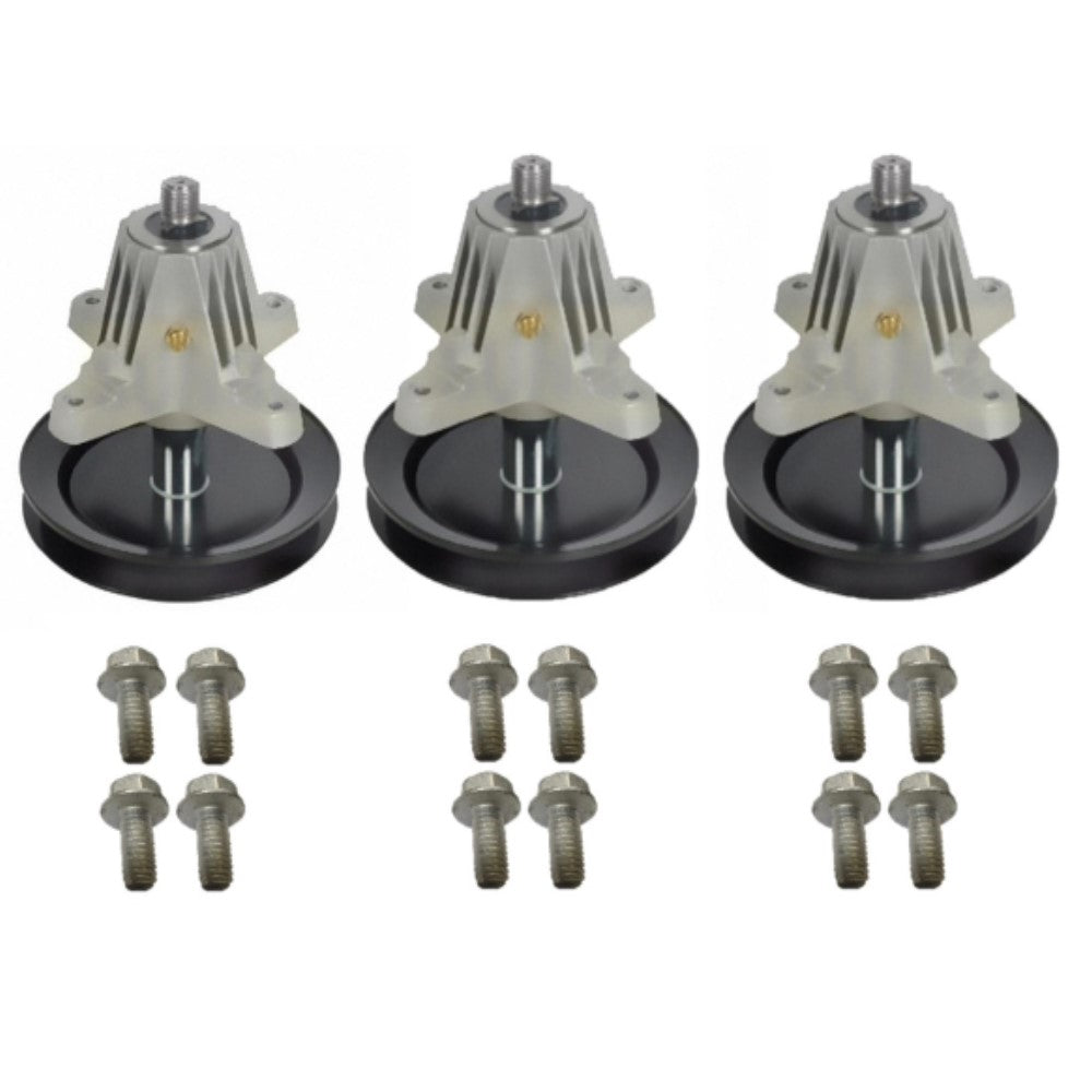 3 Spindle Assemblies with Bolts
 Fits Massey Ferguson Replaces 618-04822