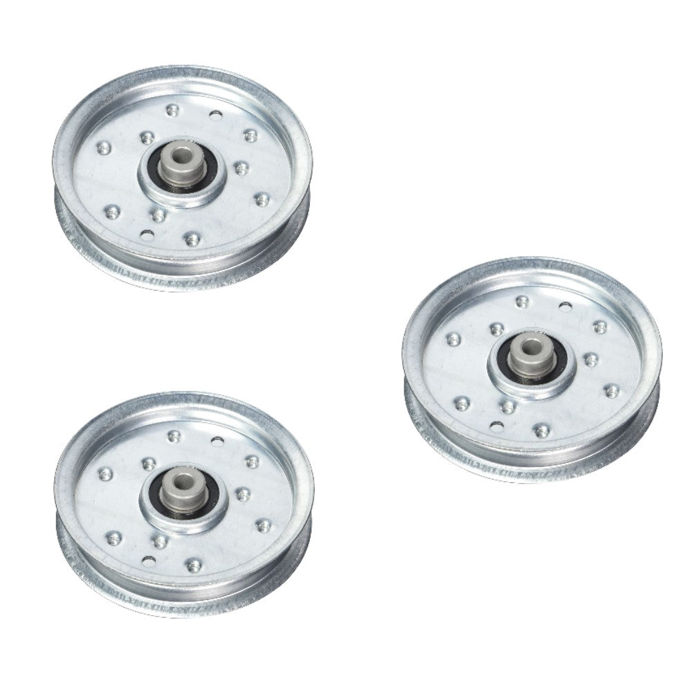 753-08068 Qty 3: Flat Idler Pulley (Silver Zinc Coated)

 Fits Cub Cadet 42"
