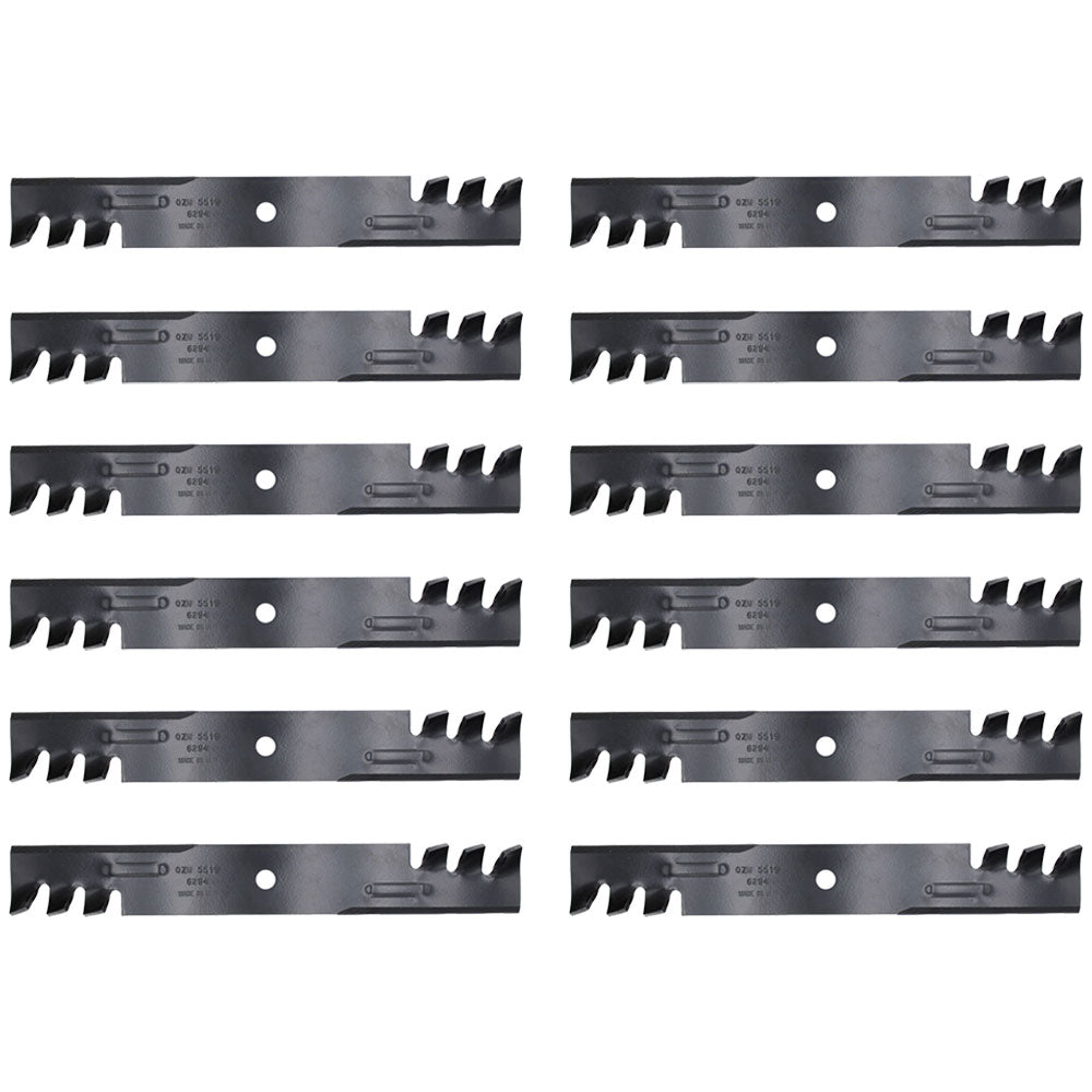 Qty 12: Toothed Mower Blades Fits Lesco Replaces 050125