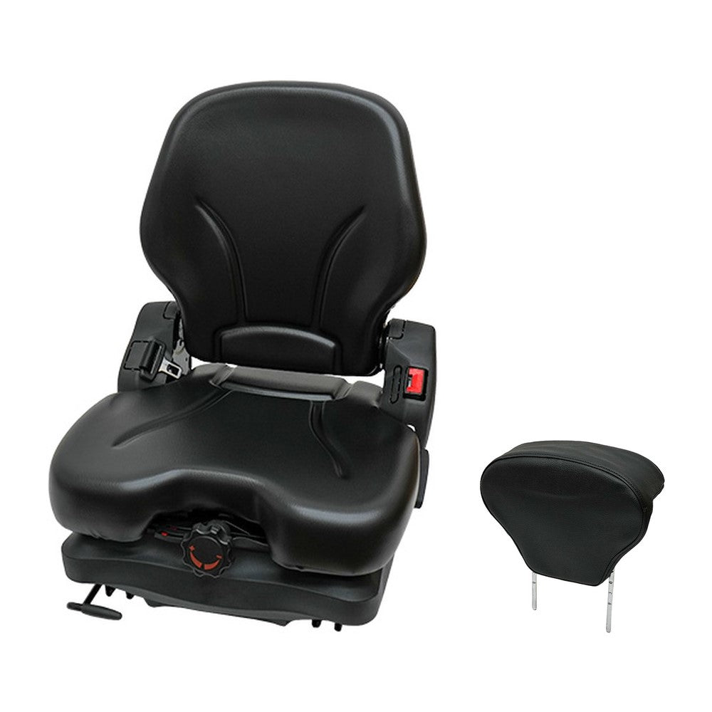 Low-Profile Mechanical Suspension Seat / Upper Backrest Fits John Deere Loader