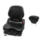 L-P Suspension Black Vinyl Seat with Upper Backrest OPS and Slides Fits Bobcat