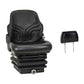 Premium Heavy-Duty Black Vinyl Mechanical Suspension Seat with Matching Headrest