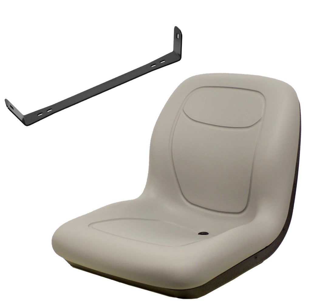 One Grey Vinyl Seat & Bracket Set Fits Multiple Makes & Models