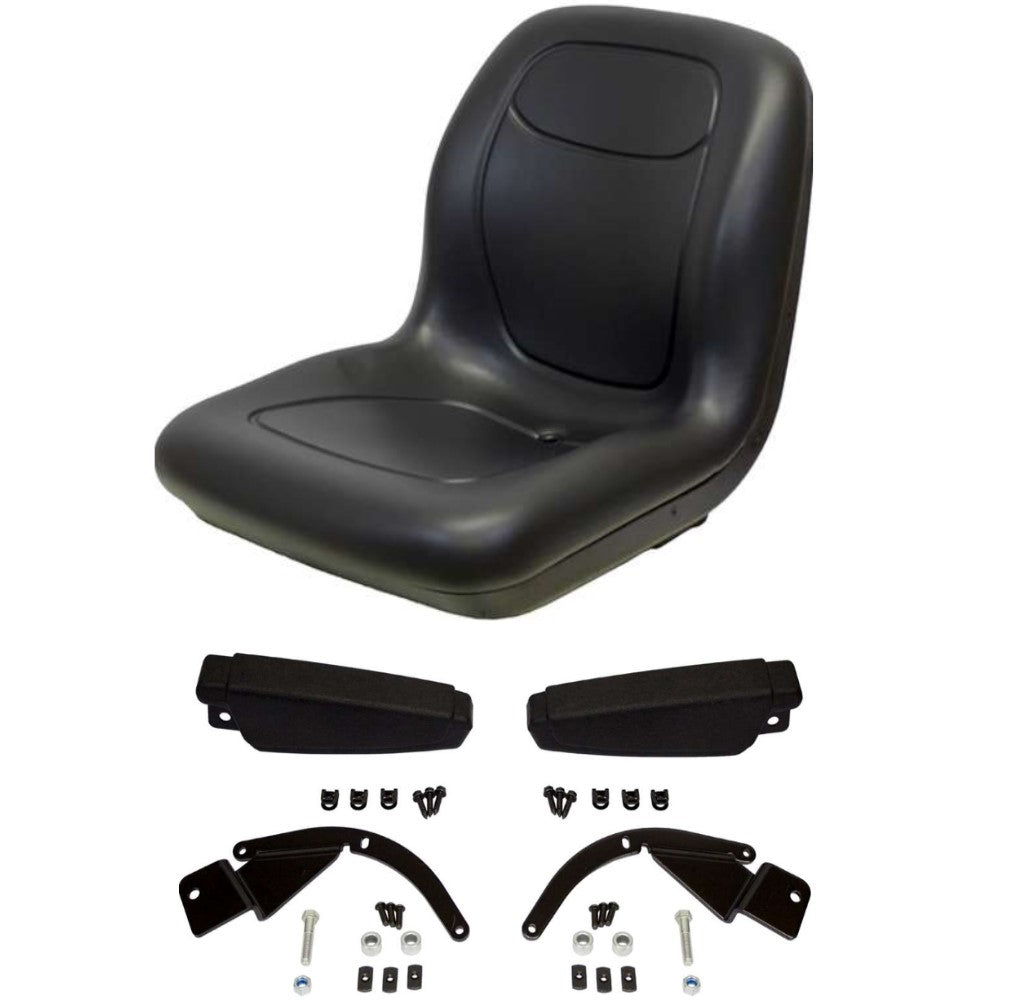 AM107759 Black High Back Seat Flip Up Arm Rests Fits John Deere