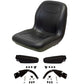 AM107759 Black High Back Seat Flip Up Arm Rests Fits John Deere