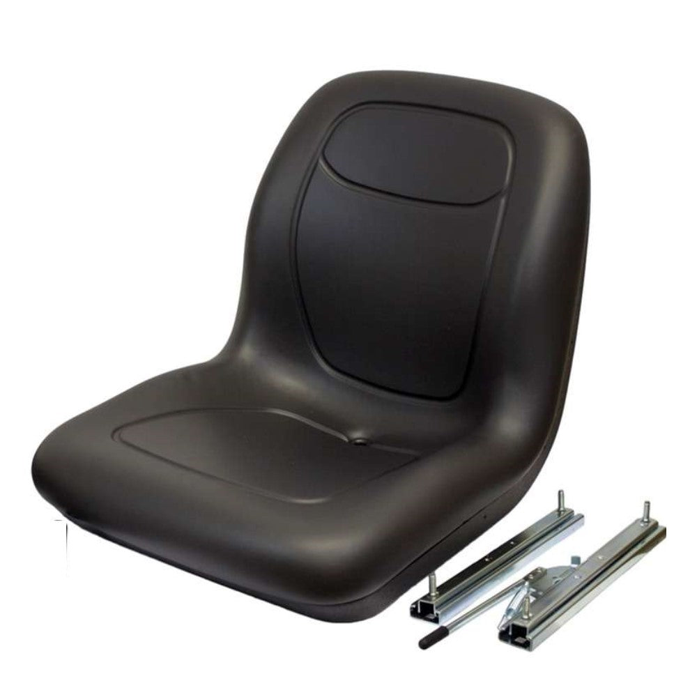 Uni Pro Black Bucket Seat w/ Pair of Slide Rails  Fits Cub Cadet