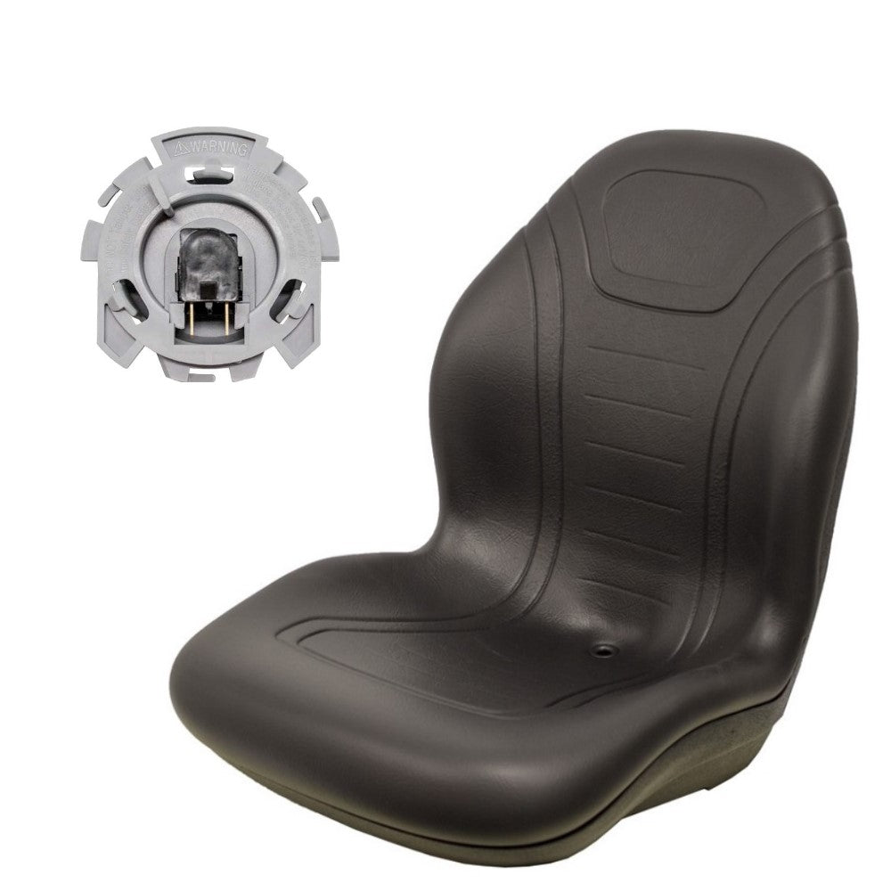 Black Seat Fits John Deere Skid Steer 675 675B 4475 5575 6675 7775 8875 CT315