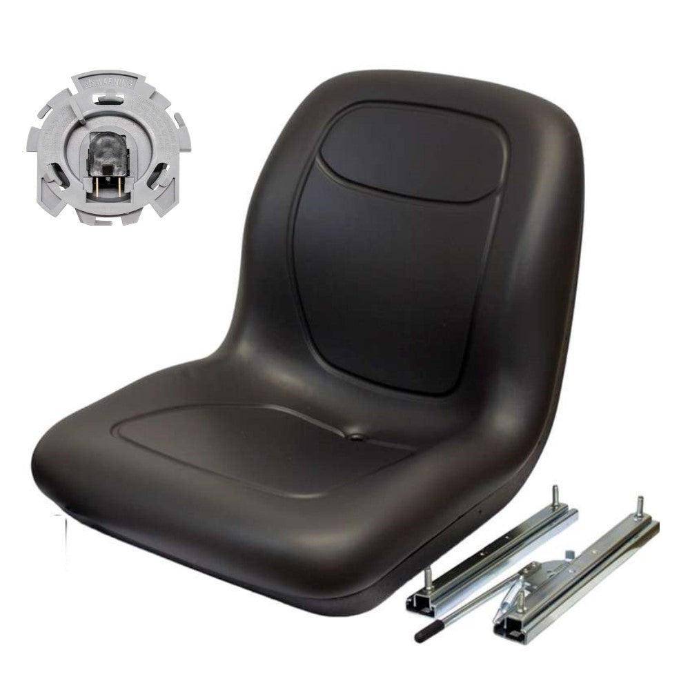 Black Seat Fits John Deere Fits Bobcat Fits Case Fits New Holland Gehl Mustang S