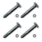 4 Pack Shear Pins Lock Nuts 1-9/16" x 1/4" fits Ariens ST520 ST524 ST624 ST724