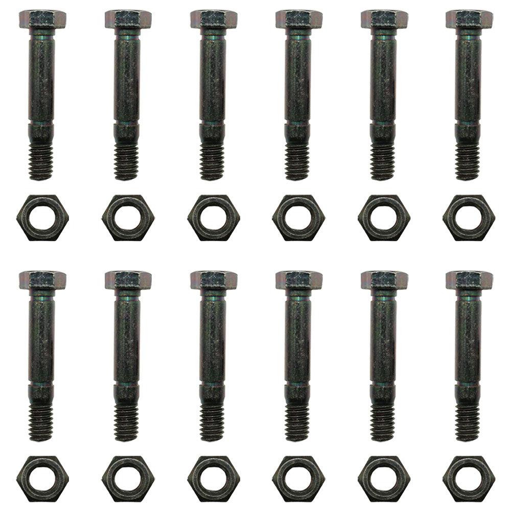 QTY 12: 2" x 5/16" Shear Pin with Nut
 Fits John Deere Replaces AM122156