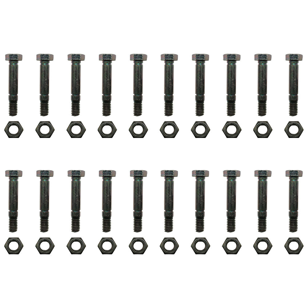 Set of (20) 2" x 5/16" Shear Pins w/ Nuts Fits Ariens & Fits John Deere AM136890