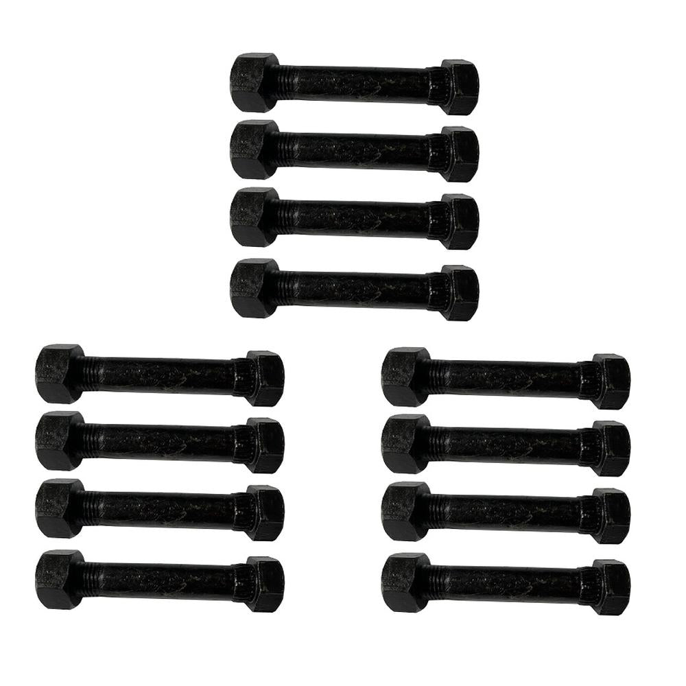 Set of 12 Trailer Leaf Spring Shackle Bolts 9/16"-18 X 3" Long w/ Nuts