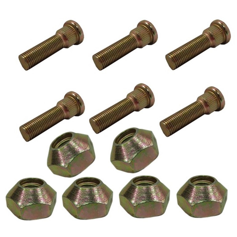 195490M1 FRONT WHEEL STUDS & NUTS Fits Massey Ferguson TE20 TO20 TO30 TO35 35 50