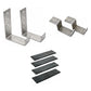 Radiator Aluminum Mounting Kit with Pads for Downflow Muscle Car Radiators