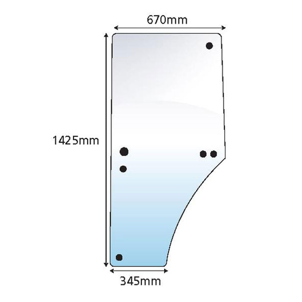 E-L77647 LH Cab Door Glass Fits John Deere 6930, 7130, 7320, 7220, 7230, 7330+++