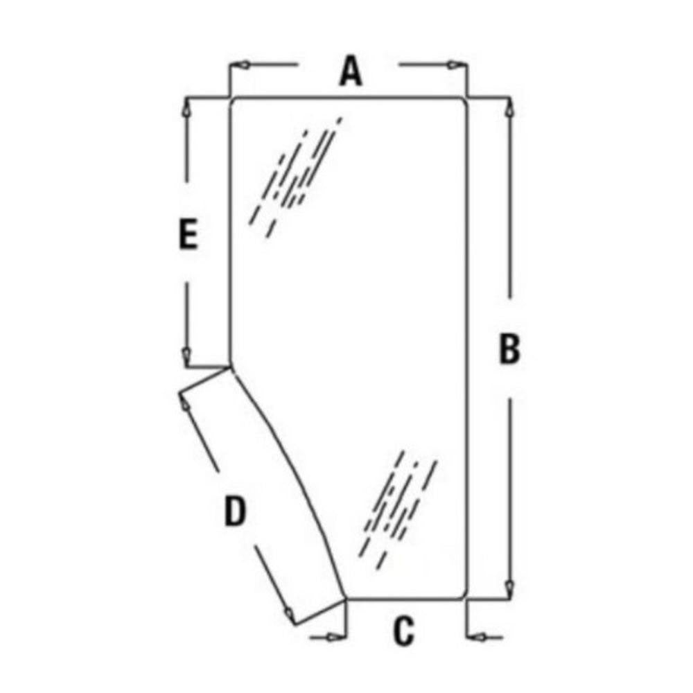 Glass L169102 Fits John Deere 7530E Premium SE6010 Se6020 Se6100 Se6110 SE6120