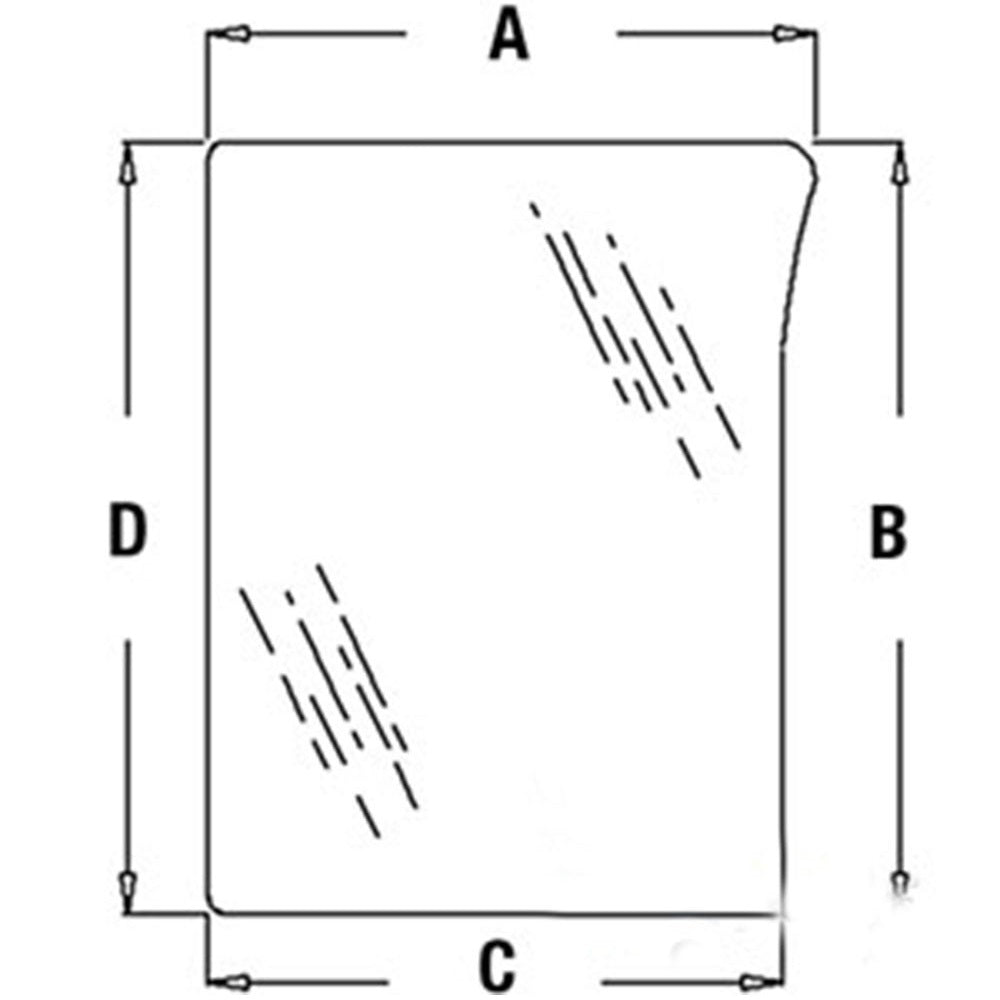 L78534 New RH Front Lower Glass Fits John Deere Fits JD Tractor 6110 6200 6210 6