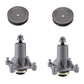 Pair 42" 46" Riding Mower Deck Mandrels & Pulleys Fits Craftsman 195945 192870