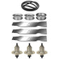 Blades-Spindles-Pulleys-Belt Kit Fits John Deere 48" LA130 LA145 LA155 LA165