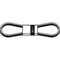 (2) Mower Belts Fits John Deere M123281 LT166 with 38" and 46" Decks (1/2"x143")