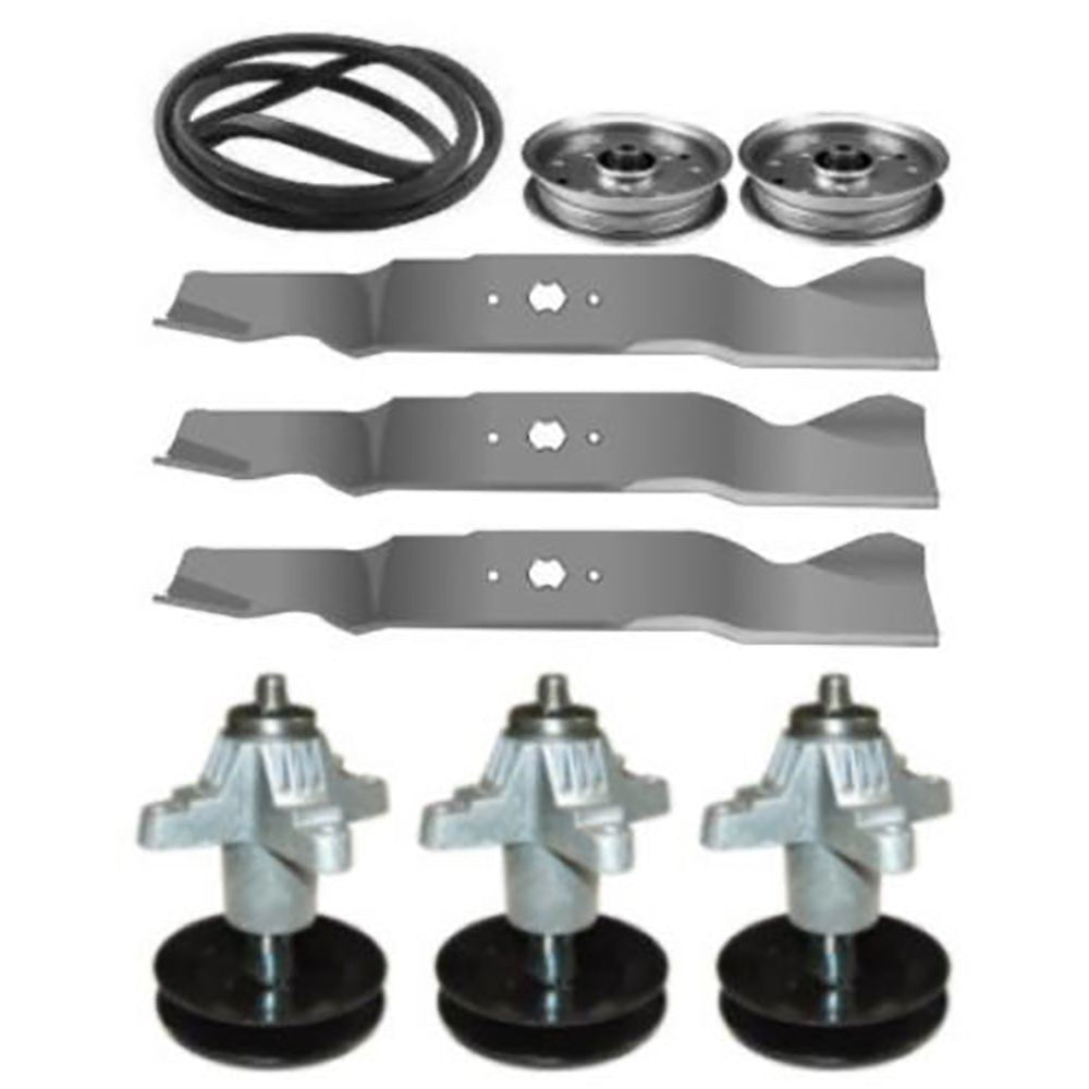 Spindles Blades Belt Pulleys Fits Sears PGT9000 Fits Craftsman 54" Mower Deck