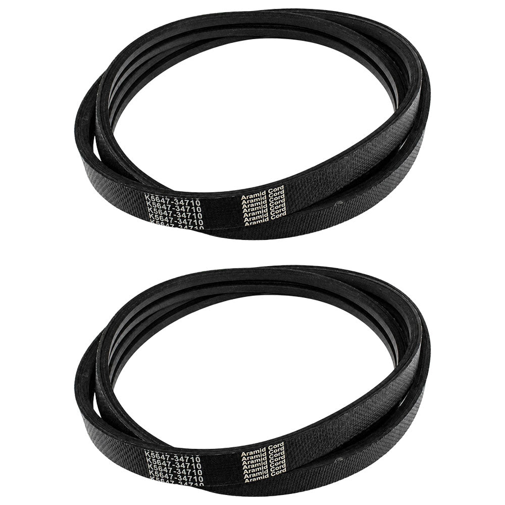 2 Made With Aramid Deck Belt Fits Kubota K5647-34710 K5647-34711 K564734711 60"