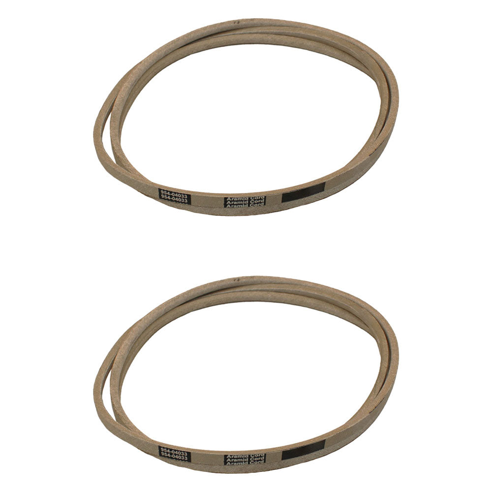 (2) OEM Spec Replacement Belt Fits MTD Fits Cub Cadet 954-04033 754-04033A
