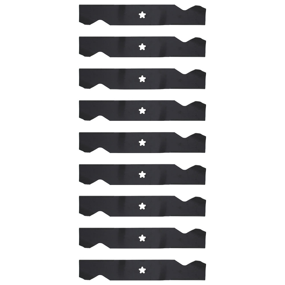 9 Notched Mower Blades for AYP Roper Fits Husqvarna 187254 187256 532187256 54"