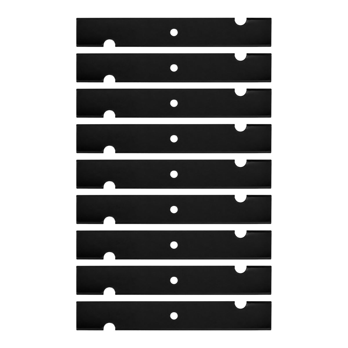 Qty 9: Notched Mower Blade
 Fits Husqvarna Replaces 539 10 60-40