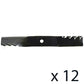 Qty 12: Toothed Mulching Blade Fits John Deere Replaces M145516