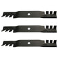 set of 3 Fits John Deere 54" mower mulching Predator blades M143520 M145516