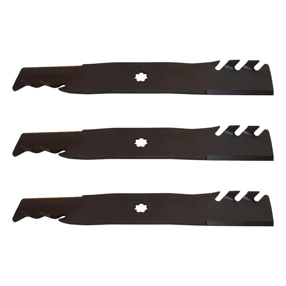 3 Mulching Replacement Blades Fits John Deere GY20852 X140, D140, D150, D160 48"